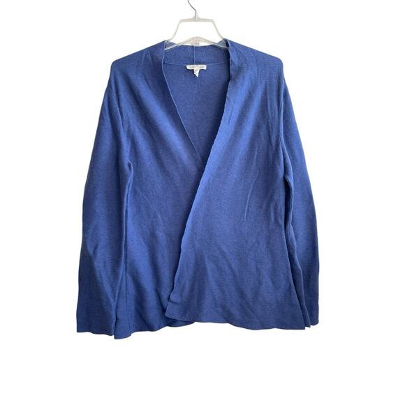 Eileen Fisher Open Cardigan Sweater‎ Size Small Periwinkle Wool Lightweight FLAW - Picture 1 of 5